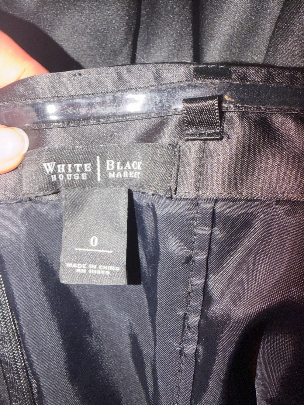 White House Black Market Black Strapless Satin Belted Fit & Flare Mini Dress 0 - Picture 3 of 4